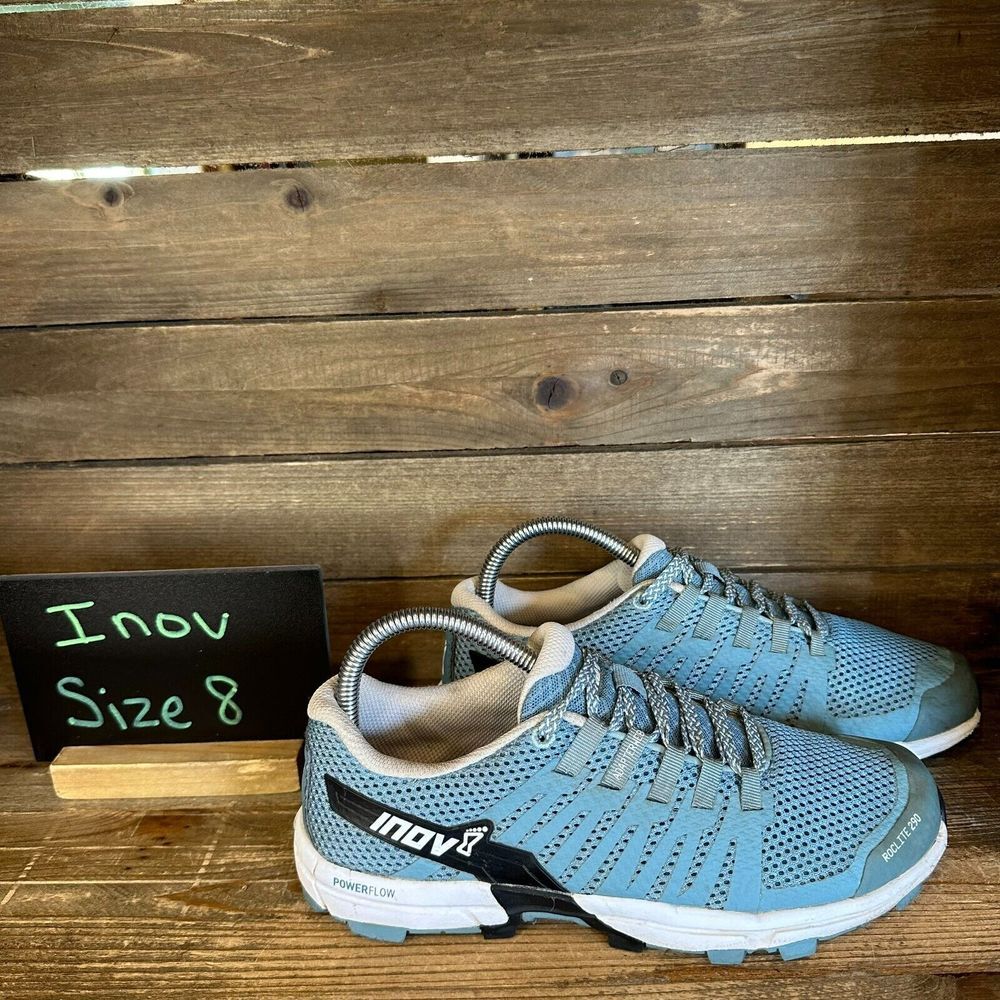 Womens Inov 8‎ Roclite 290 Powerflow Blue Athletic Trail Sneakers Shoes Size 8 M